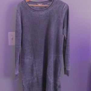 soft light gray t-shirt dress